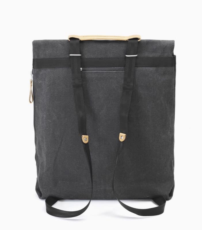 Qwstion Day Tote Backpack Slim shoulder straps look fashionable, also convert to tote handles for carry by hand.
