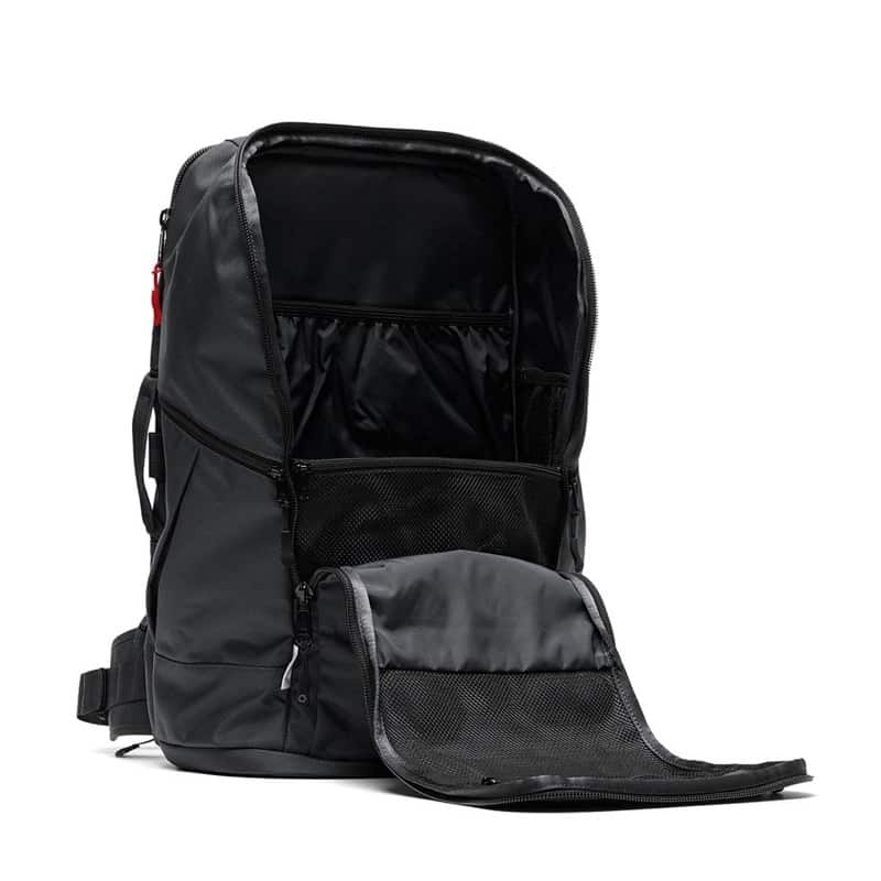 DSPTCH Travel Pack Large capacity carry-on travel backpack with some very thoughtful organization features.