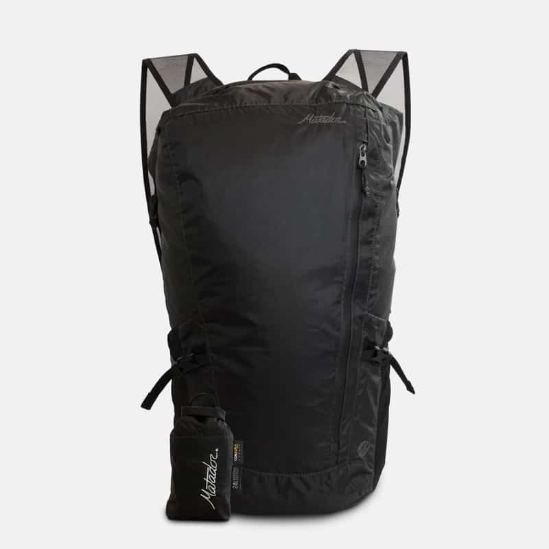 Matador Freerain24 2.0 Packable Daypack Folds away into literally such a small footprint. I lay it flat in my travel bag and it doesn't take up any room at all.
