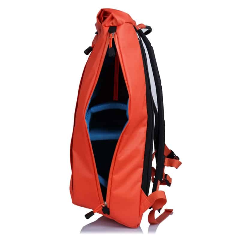 F-Stop Dalston Camera Backpack Elegant method for getting into both sides of the bag. Really low-key look (not in this color, lol) and easy access to your gear in transit.