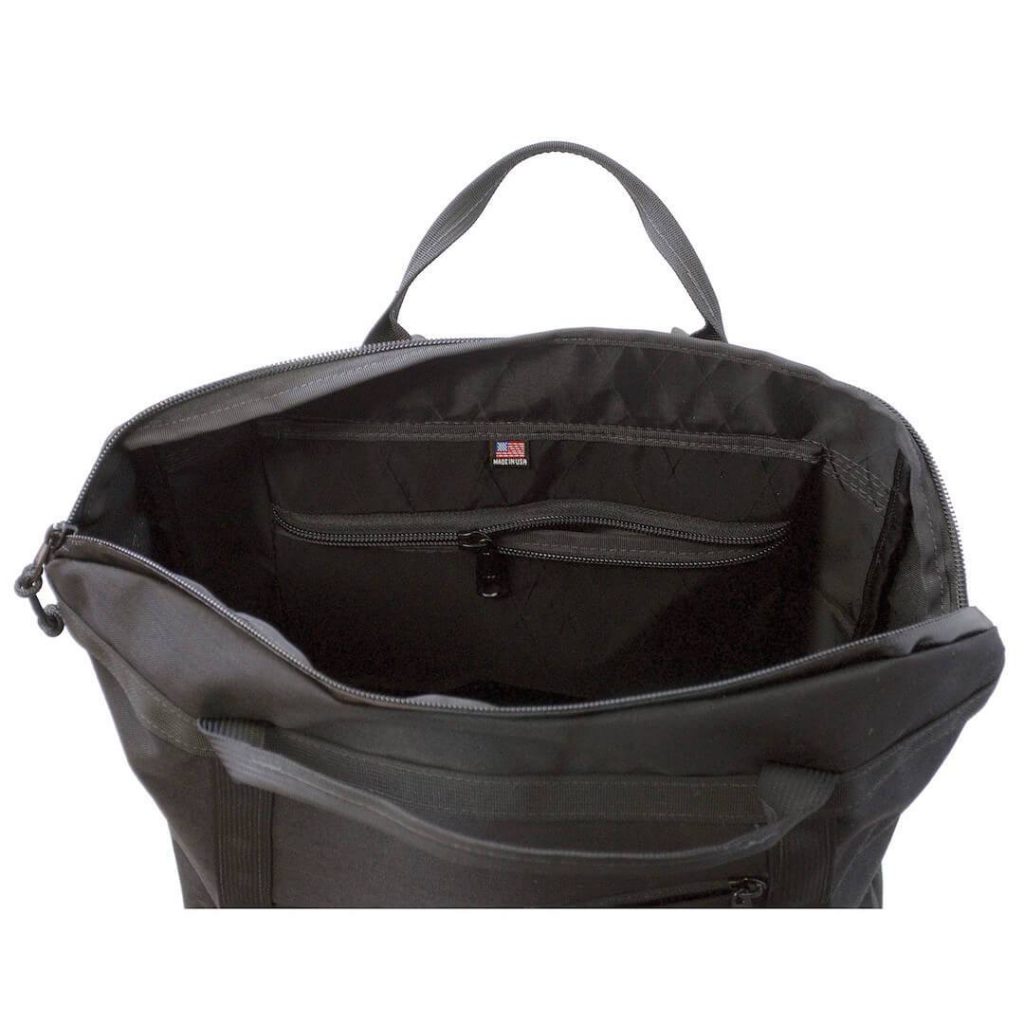 Flowfold Denizen Packable Backpack Internal zipped pocket for a little extra organization off the bottom of the bag.
