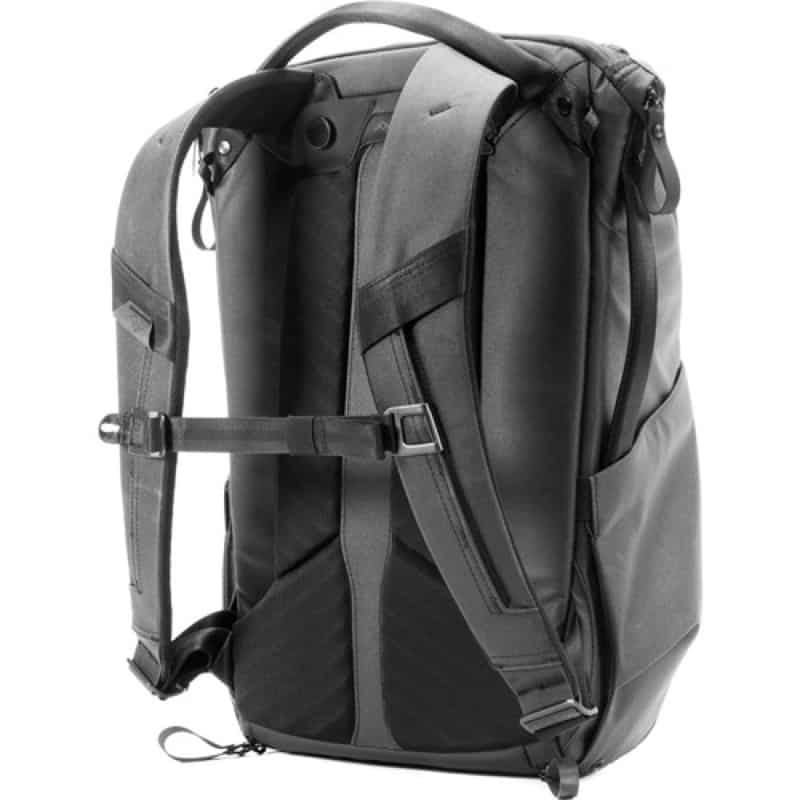 Peak Design Everyday Backpack Stiff-ish straps. But I like 'em.