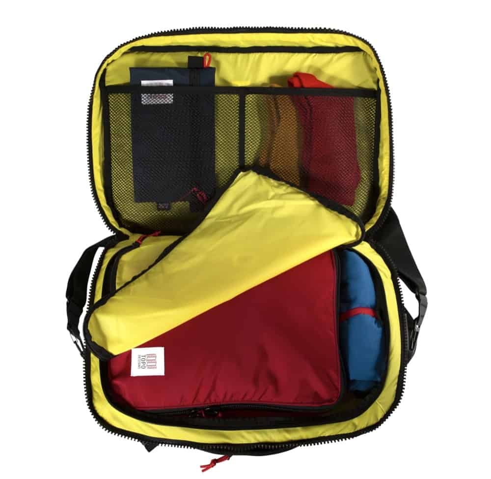 Topo Global Briefcase 3-Day Clothing + tech for short trips.