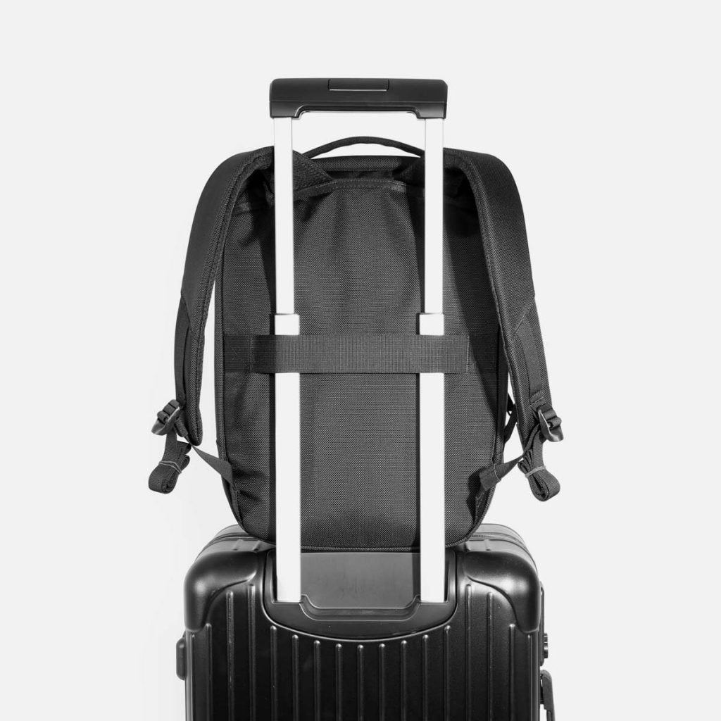 Aer Slim Pack Simple, nice straps. Luggage passthrough.